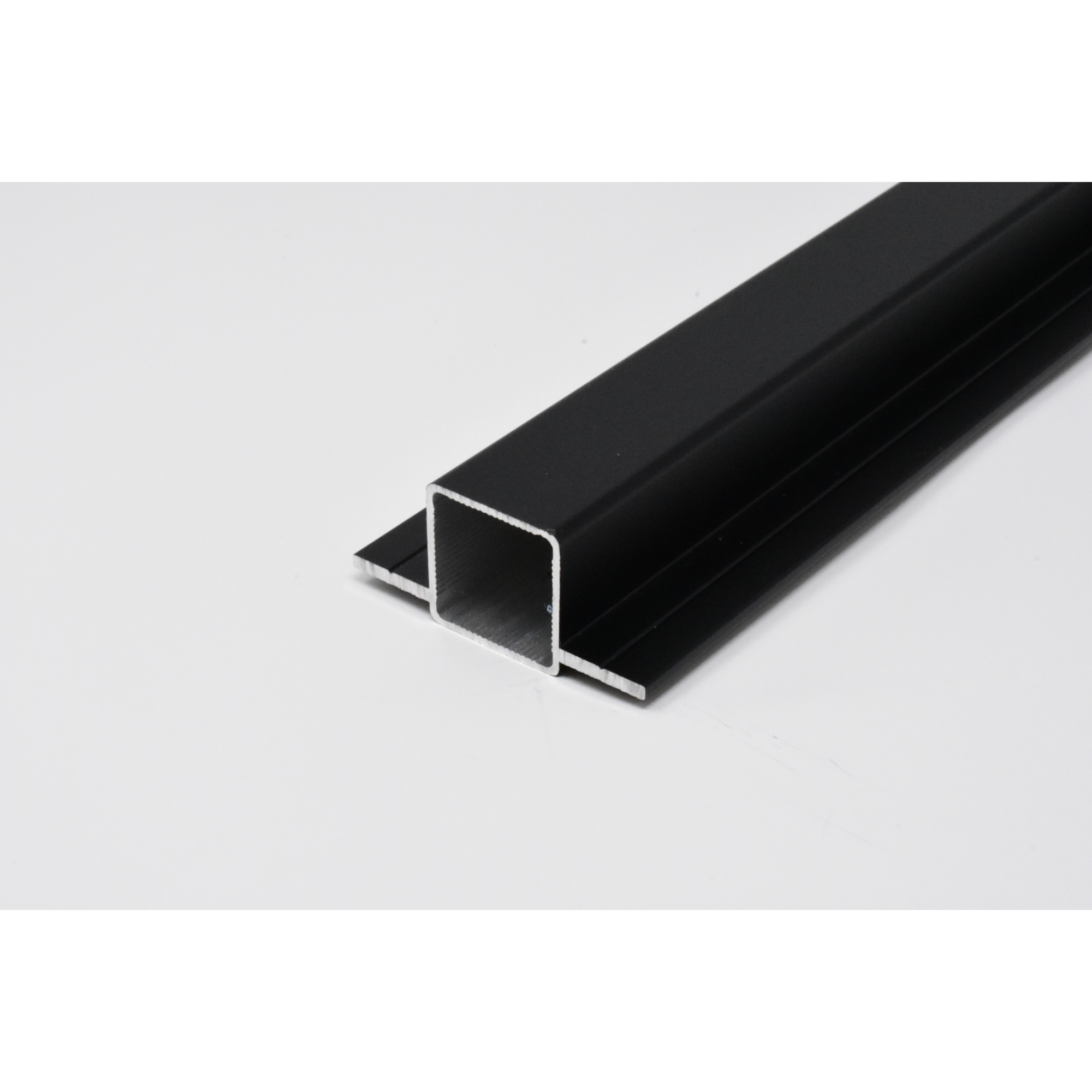 EZTube Extruded Aluminum Tube — 72in. L x 1in. W x 1in. H, Black, Model# 100-140-6 BK
